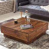 Avión Wooden Handmade Solid Sheesham Wood Coffee Table - WoodenTwist